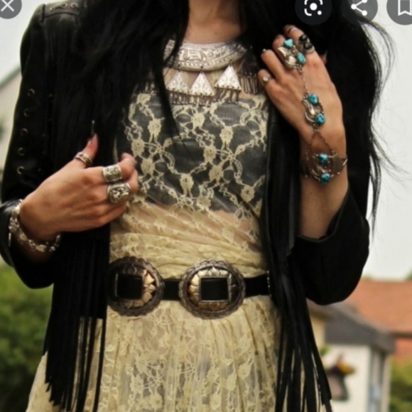 Urban outfitters concho brown faux leather belt new - Picture 10 of 10